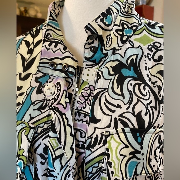 Black Label Chico’s Paisley Easy Jacket - Picture 3 of 9